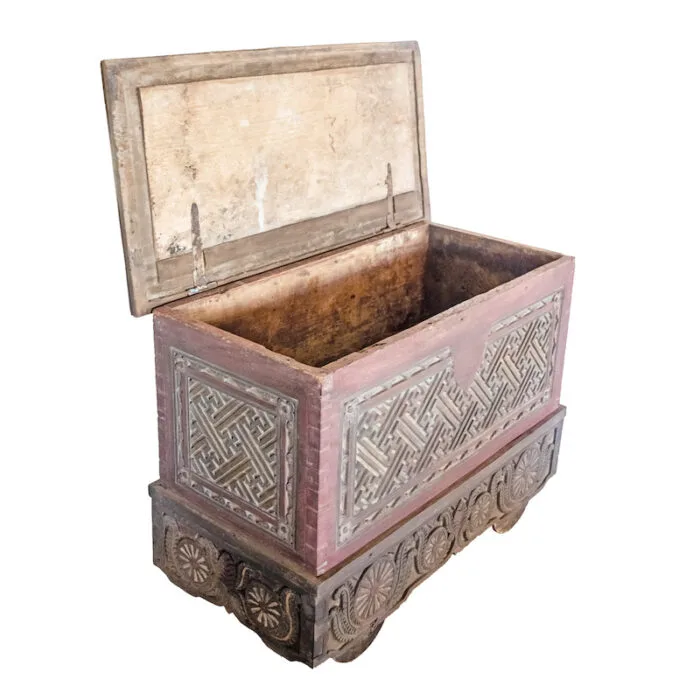 Grobog Antique Javanese Wheeled Chest CABI-0001 - Image 2
