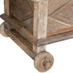 Grobog Antique Javanese Wheeled Daybed DBED-0008 - Image 3