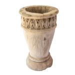 Teakwood Carved Lumpang Planter PLAN-0001