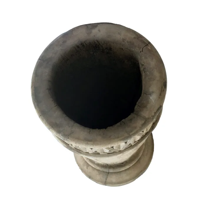 Teakwood Carved Lumpang Planter PLAN-0001 - Image 2