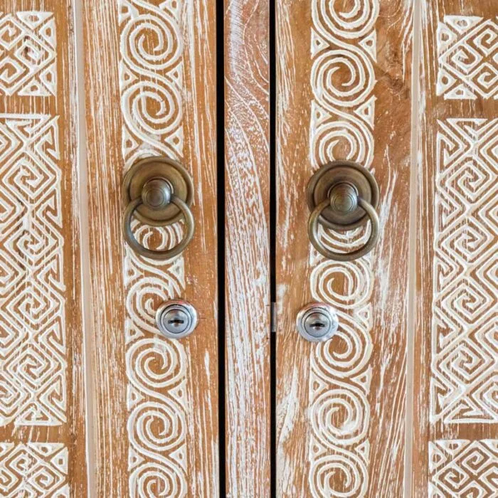Timorese Hand Carved  Cabinet CABI-0002 - Image 3