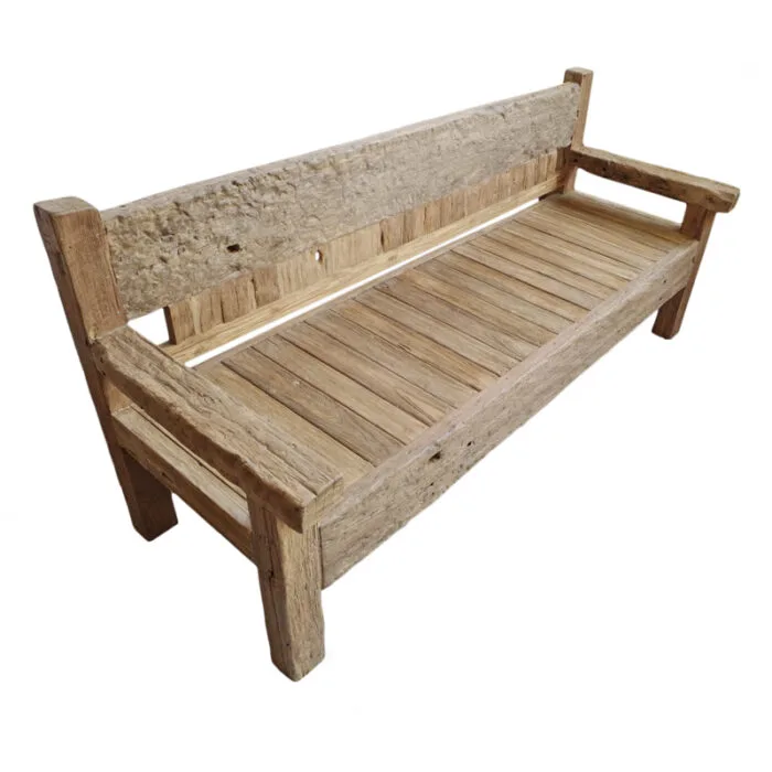 Balinese Rustic Salvaged Teak Daybed DBED-0010 - Image 2