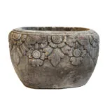 Balinese Carved Greenstone Garden Pot POTS-0004