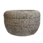 Balinese Carved Greenstone Garden Pot POTS-0008