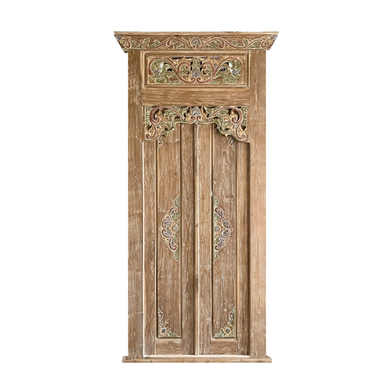 tdoo-0003-01 Balinese Hand Carved Teak Door TDOO-0003 - Image 1