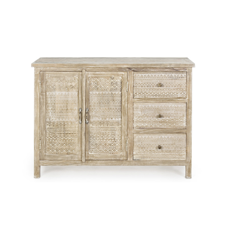 cabi-0006-01 Timorese Hand Carved Sideboard CABI-0006 - Image 1