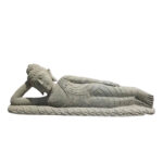 Handcarved Lava Stone Reclining Buddha Statue GSTA-0003