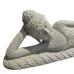 Handcarved Lava Stone Reclining Buddha Statue GSTA-0003 - Image 2