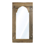 Recycled Teakwood Arch Indian Floor Mirror MIRR-0006