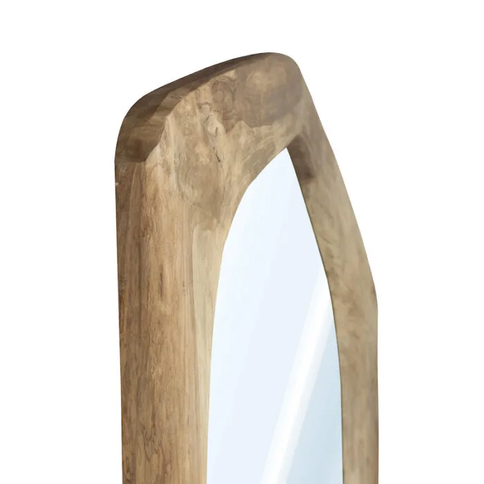 Recycled Teakwood Plough Floor Mirror MIRR-0007 - Image 3